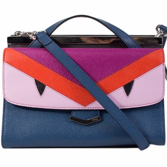 Fendi New Demi Jour Monster Crossbody Handbag Medium Size Strap Handle Purse - Picture 1 of 16